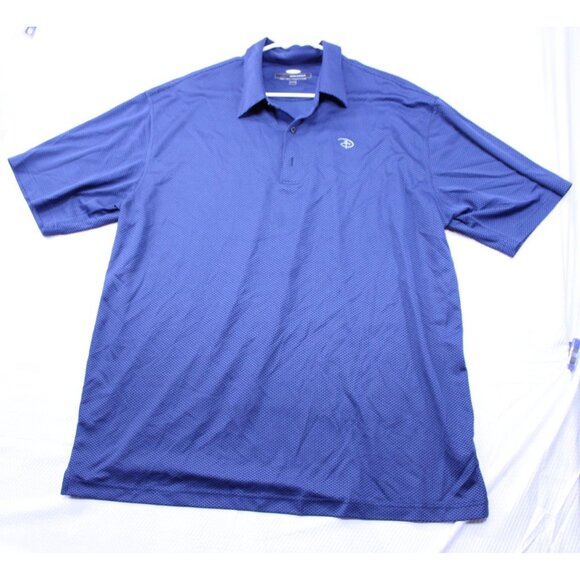 Greg Norman Other - Greg Norman Disney Golf Logo Mens Blue Microfiber Polyester Polo Shirt Size XXL